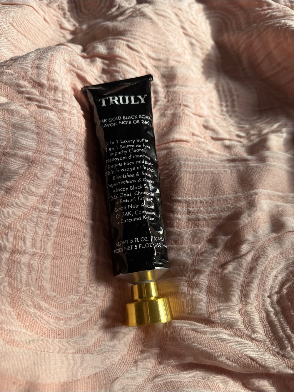 TRULY 24K Gold Black Soap Luxury Cleanser - Black & Gold